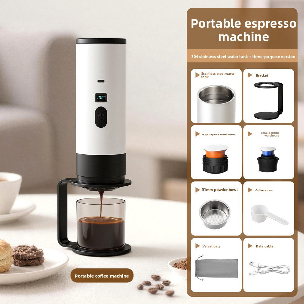 Portable Capsule Coffee Machine Wireless Automatic Heating