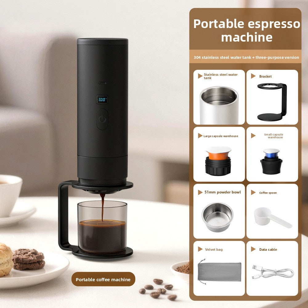 Portable Capsule Coffee Machine Wireless Automatic Heating