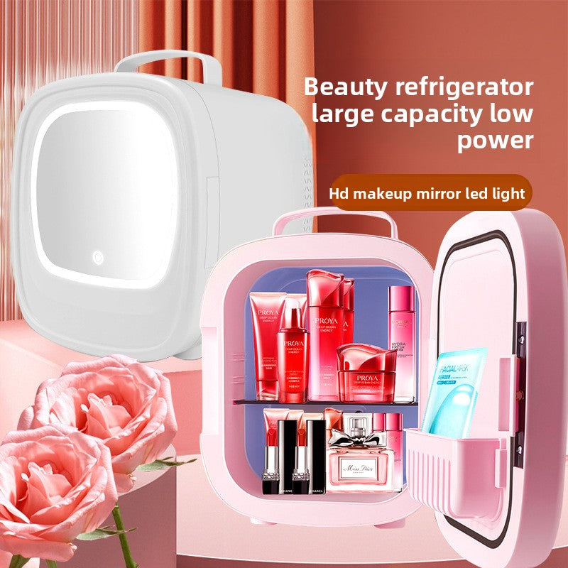 Portable Car Beauty Refrigerator with LED Mirror