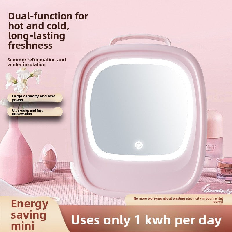 Portable Car Beauty Refrigerator with LED Mirror