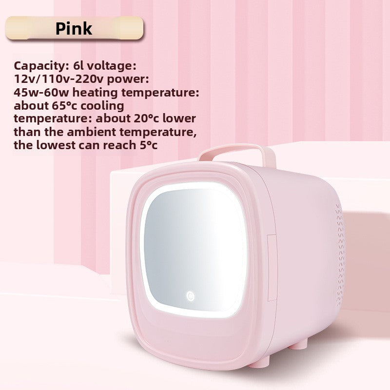 Portable Car Beauty Refrigerator with LED Mirror