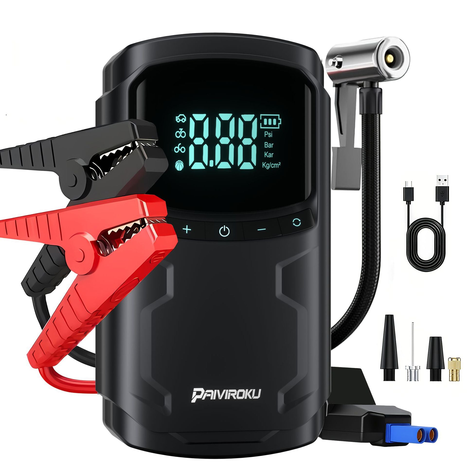 Portable Car Jump Starter with Air Compressor