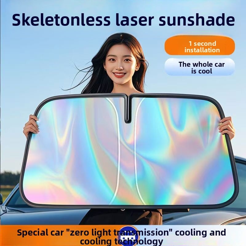 Portable Car Sunshade for Front Windshield with Heat Insulation