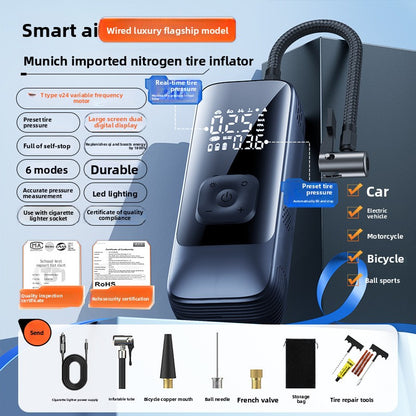 Portable Car Tire Electric Air Pump with Digital Display