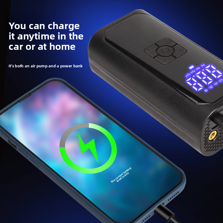 Portable Car Tire Inflator Pump with Digital Display