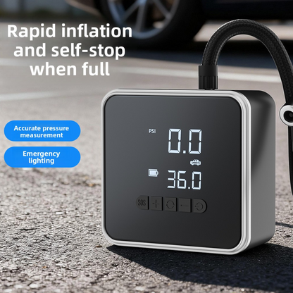 Portable Car Tire Inflator with Automatic Stop