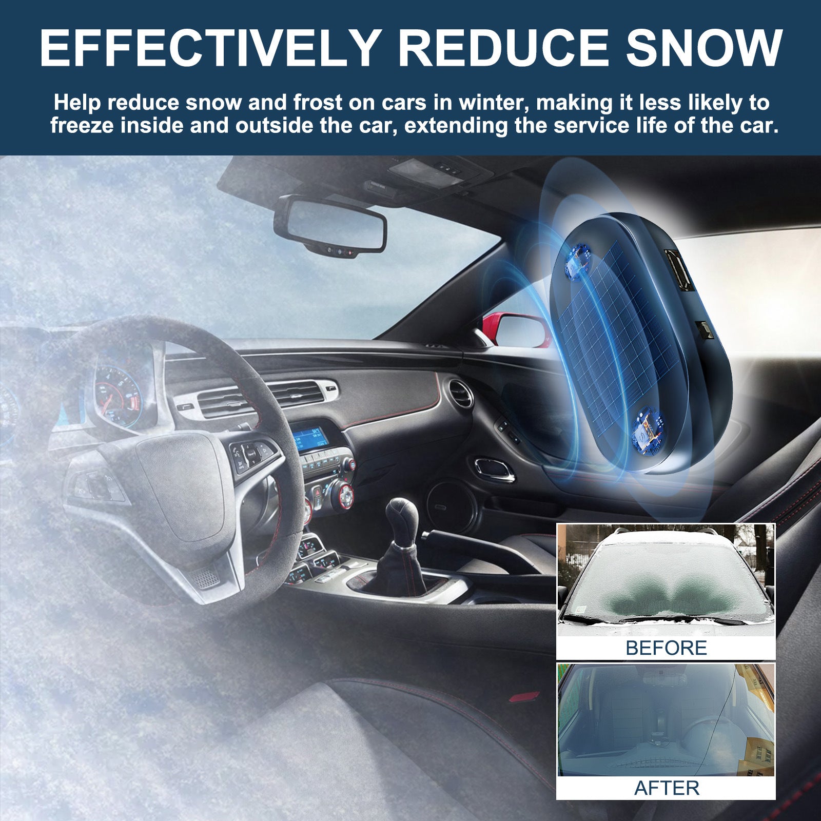 Portable Car Windshield Ice Scraper and Snow Remover