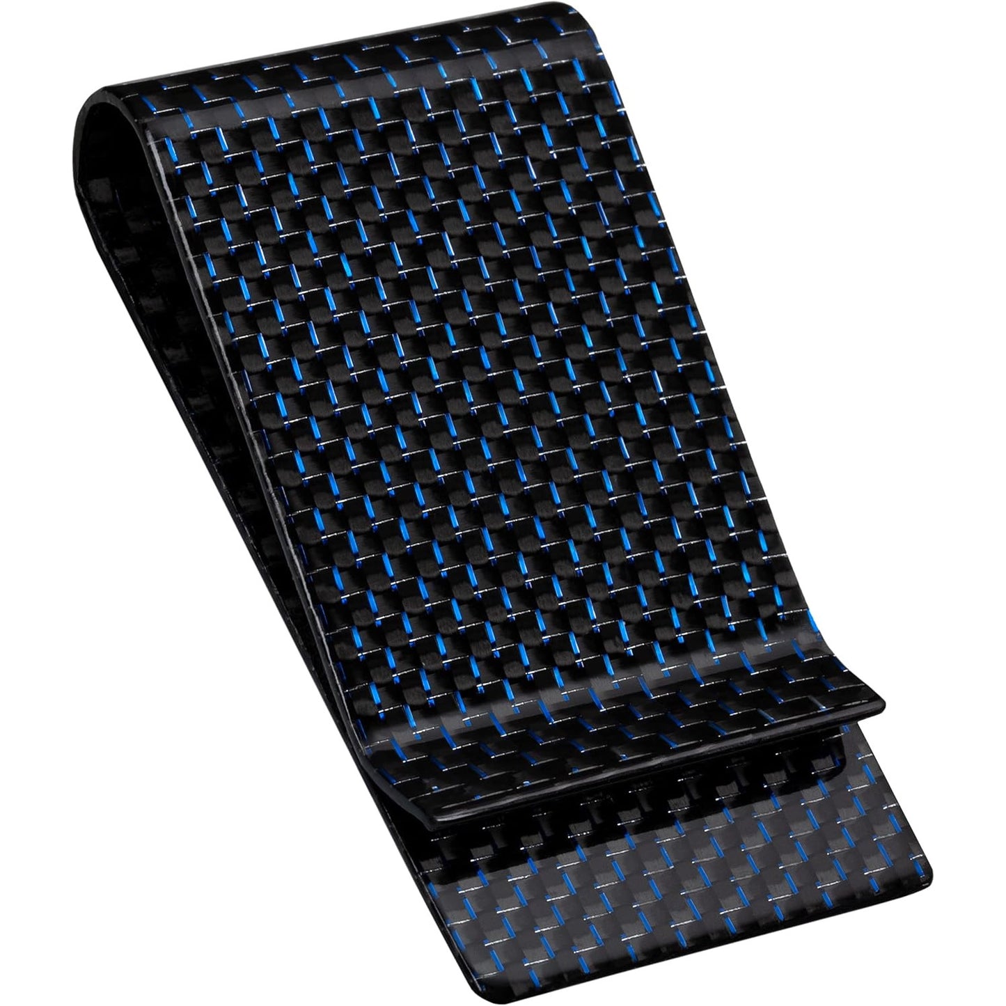 Portable Carbon Fiber Striped Card Holder Coin Purse