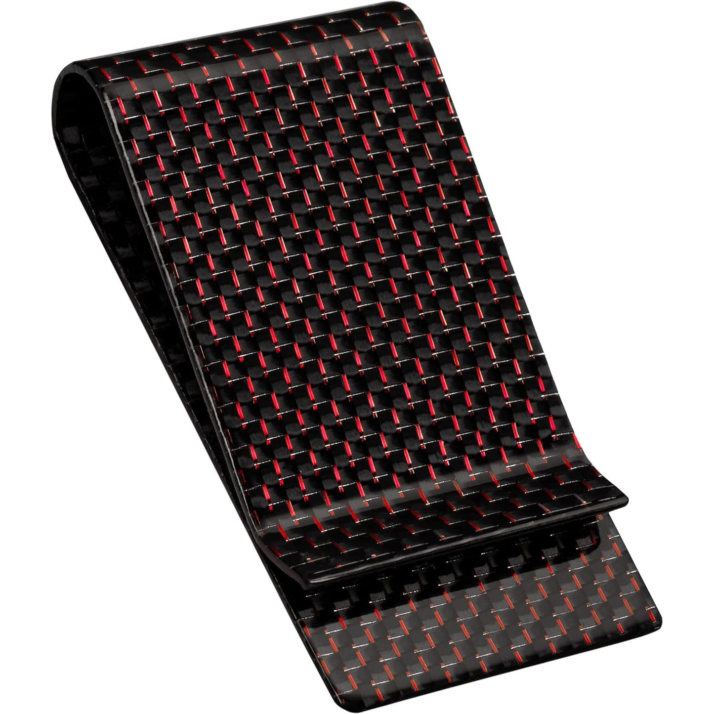 Portable Carbon Fiber Striped Card Holder Coin Purse