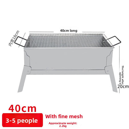 Portable Charcoal Barbecue Grill Stove for Outdoor Cooking
