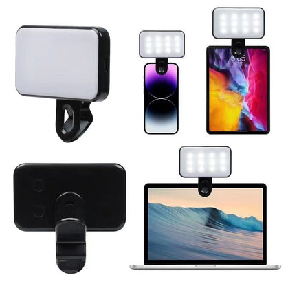 Portable Clip-On LED Fill Light with Adjustable Gooseneck