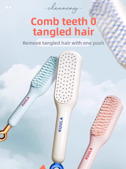 Portable comb with a fluffy bristle design