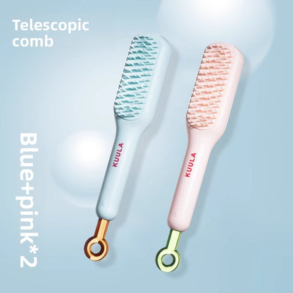 Portable comb with a fluffy bristle design