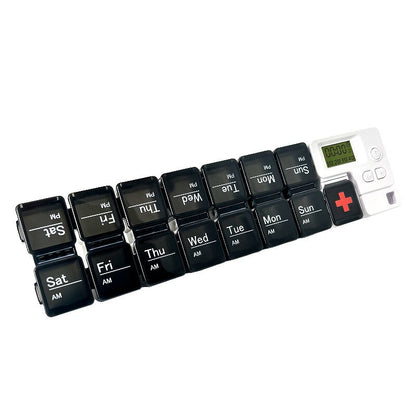 Portable compartmentalized pill organizer