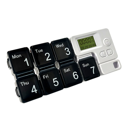 Portable compartmentalized pill organizer