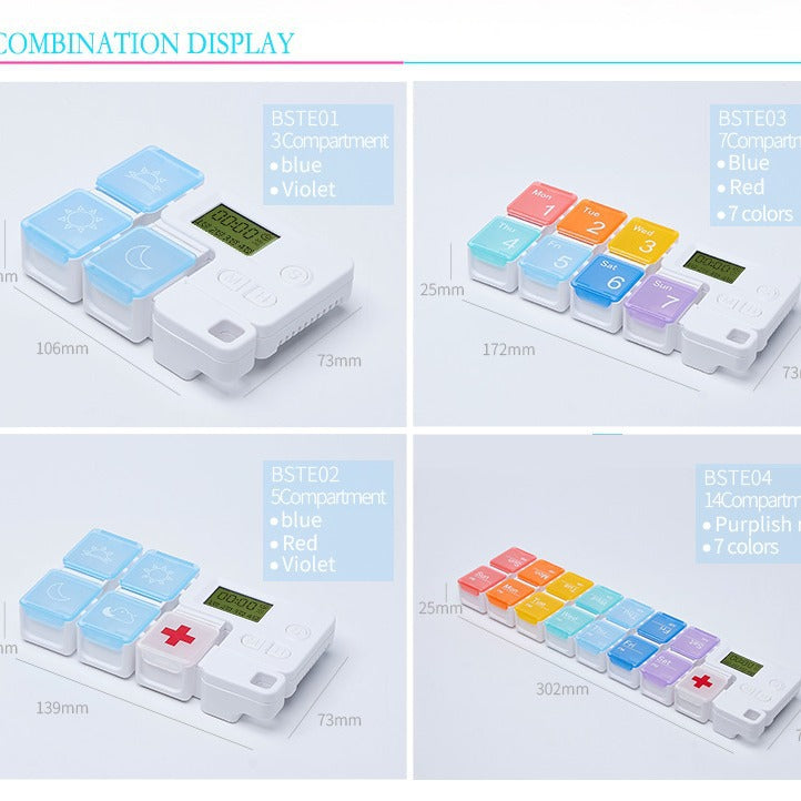 Portable compartmentalized pill organizer