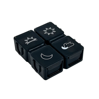 Portable compartmentalized pill organizer