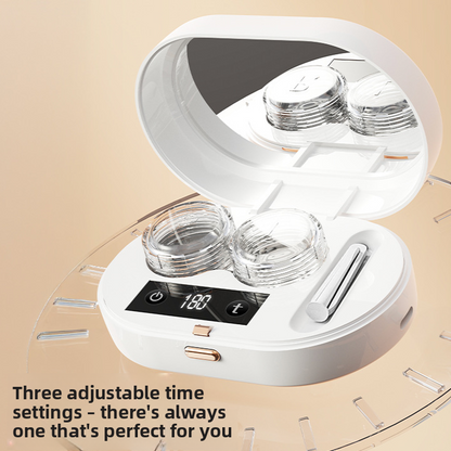 Portable contact lens cleaner