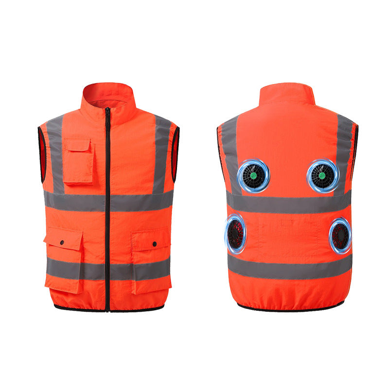 Portable Cooling Vest with Built-in Fans