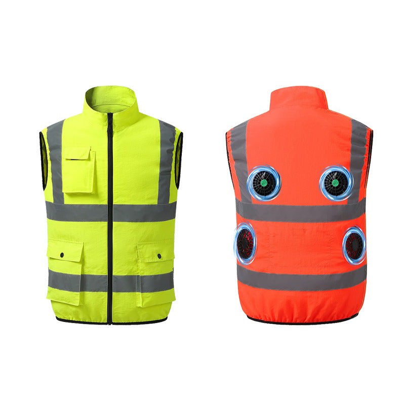 Portable Cooling Vest with Built-in Fans
