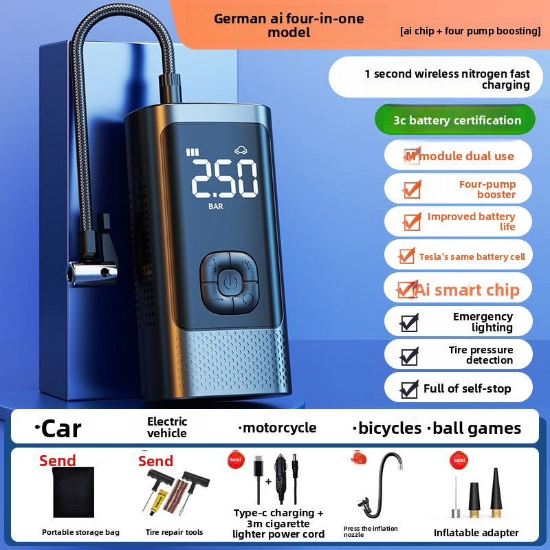 Portable Cordless Air Pump for Car Tires