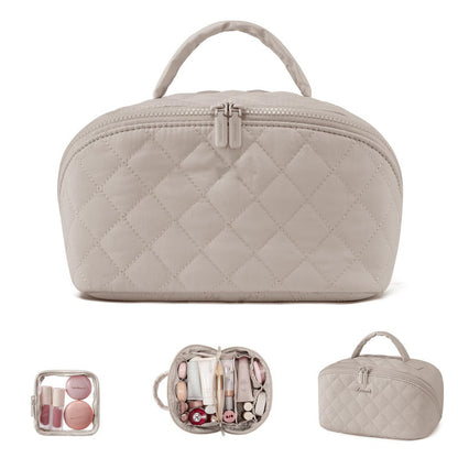 Portable Cosmetic Bag Large Capacity Portable Makeup Brush Storage Bag High-End Travel Toiletry Bag