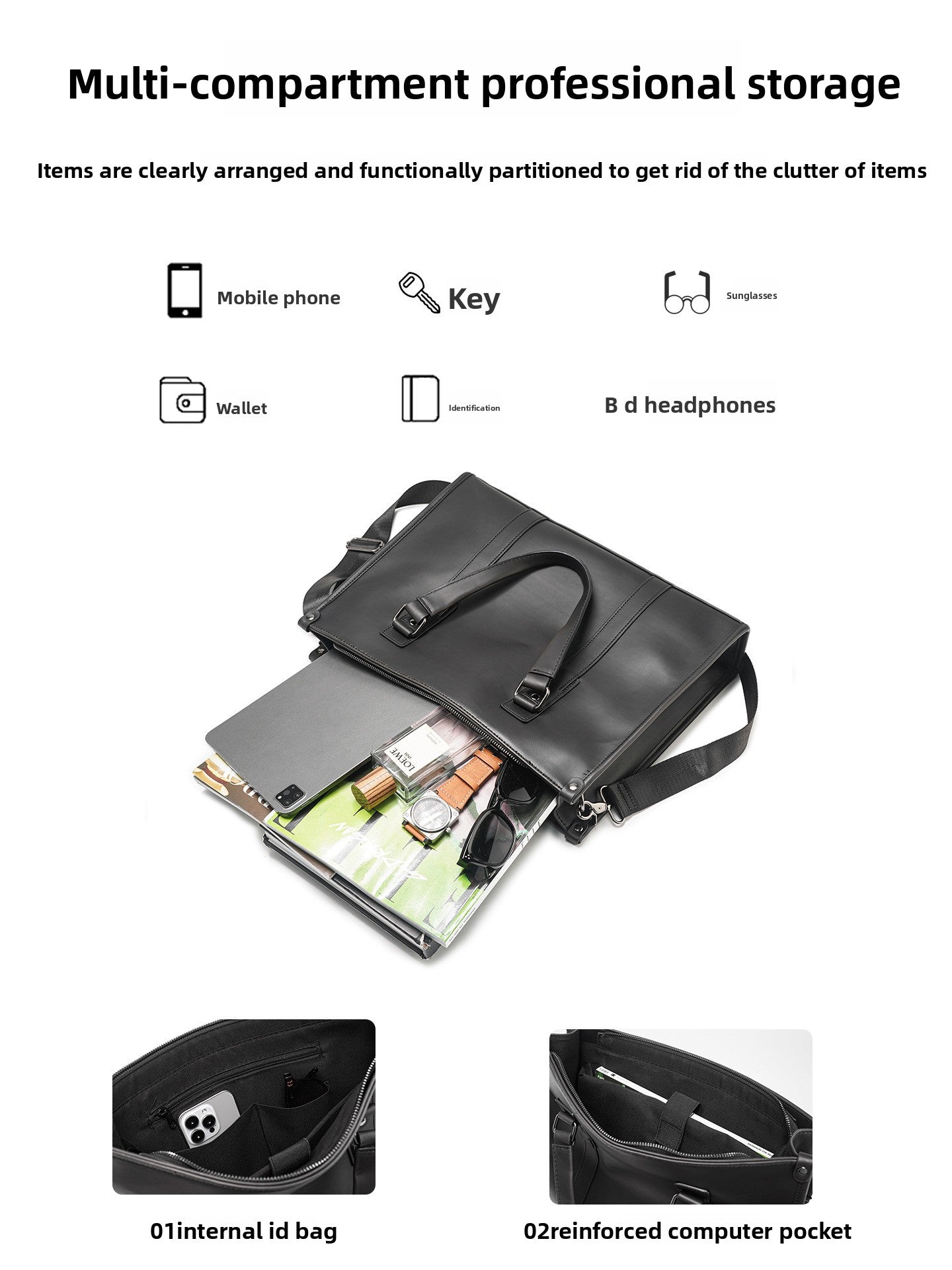 Portable crossbody bag