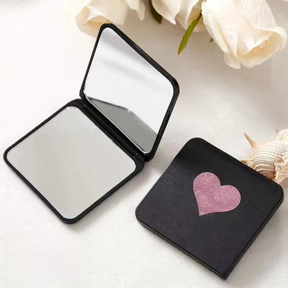 Portable cute folding makeup mirror