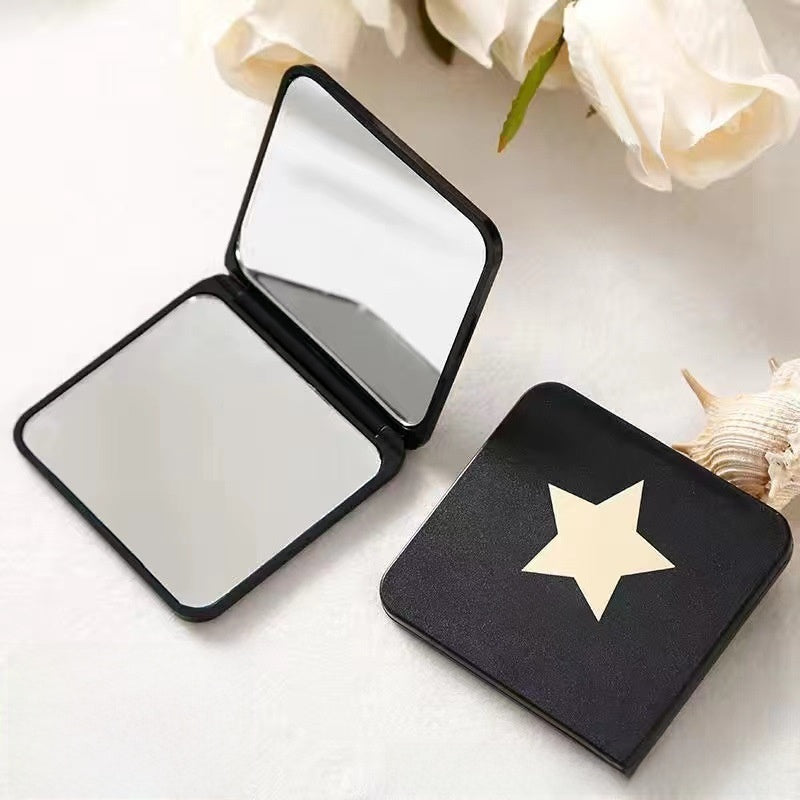 Portable cute folding makeup mirror