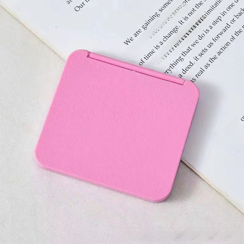 Portable cute folding makeup mirror