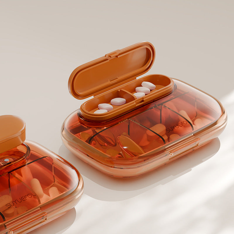 Portable Daily Pill Organizer with Secure Lid