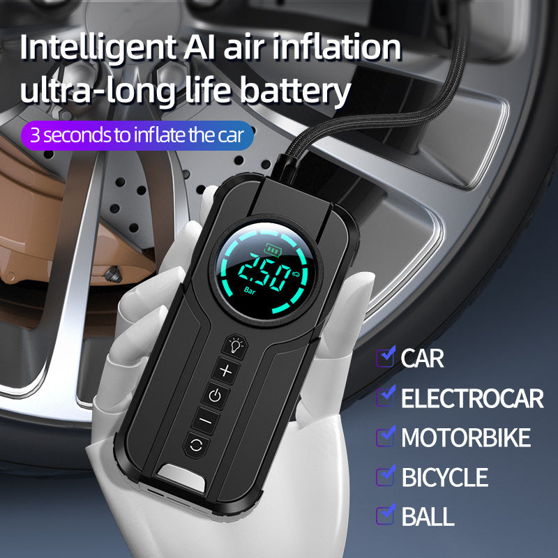 Portable Digital Car Air Pump with Wireless Operation