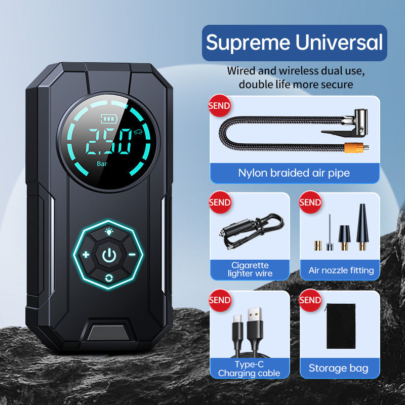 Portable Digital Car Air Pump with Wireless Operation