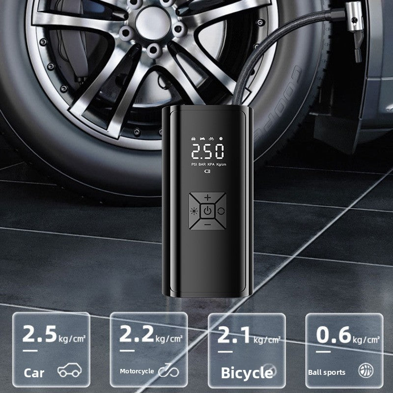 Portable Digital Car Tire Inflator with Power Bank Function