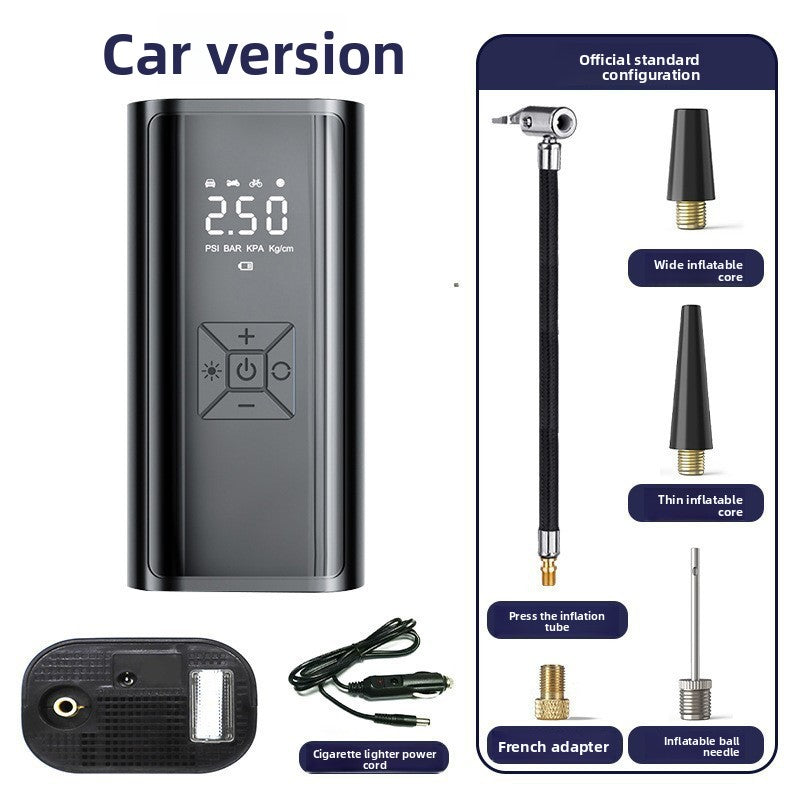 Portable Digital Car Tire Inflator with Power Bank Function