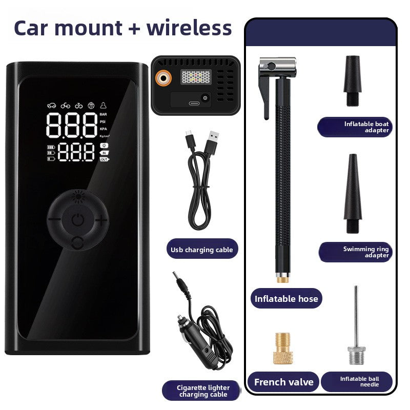 Portable Digital Car Tire Inflator with Wireless Charging
