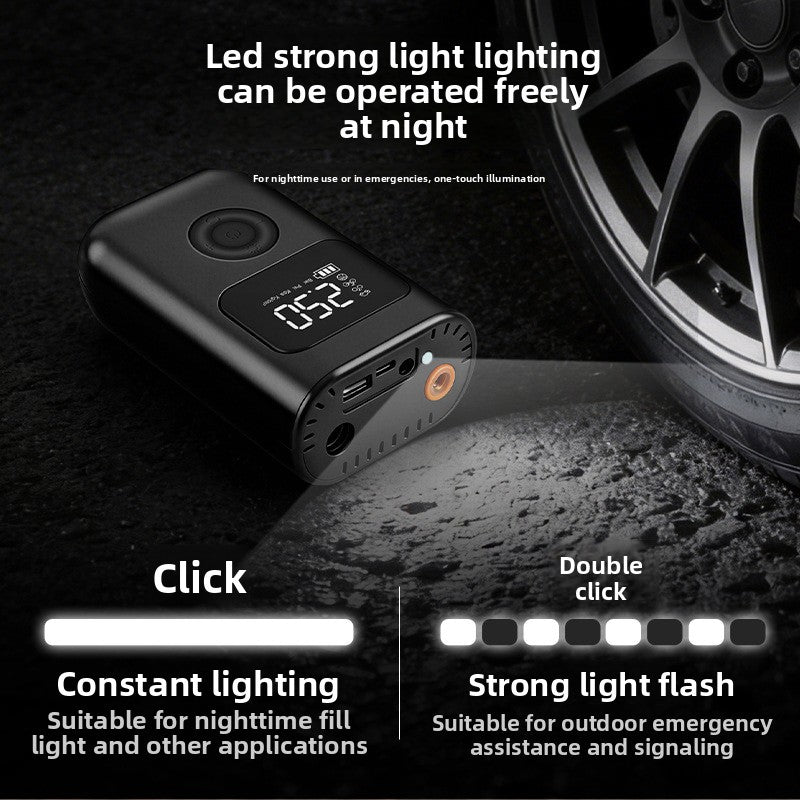 Portable Digital Car Tire Inflator with Wireless Charging