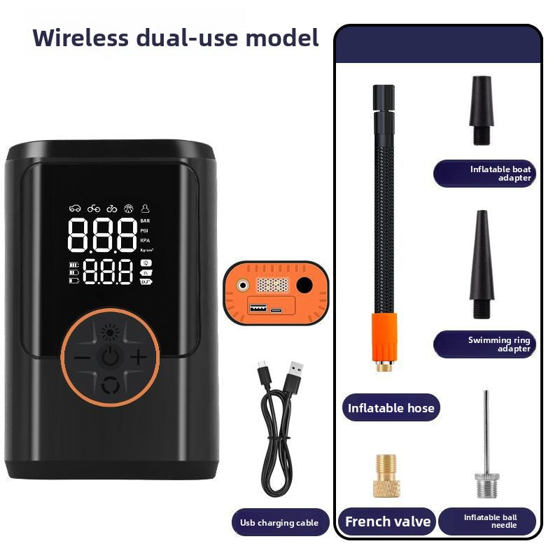 Portable Digital Car Tire Inflator with Wireless Charging