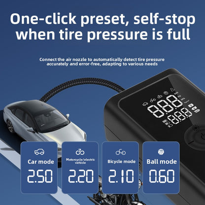 Portable Digital Car Tire Inflator with Wireless Charging