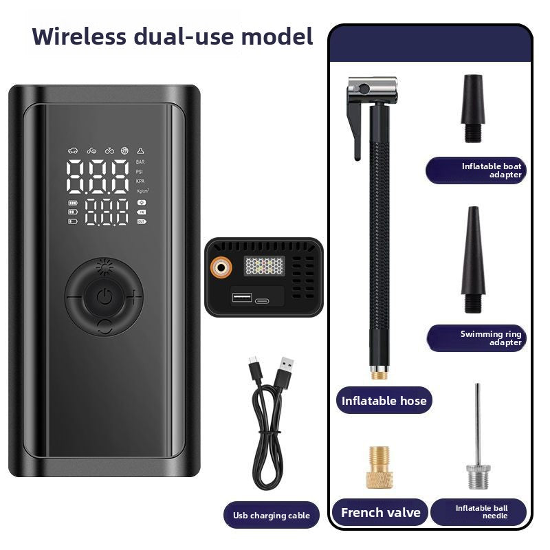 Portable Digital Car Tire Inflator with Wireless Charging