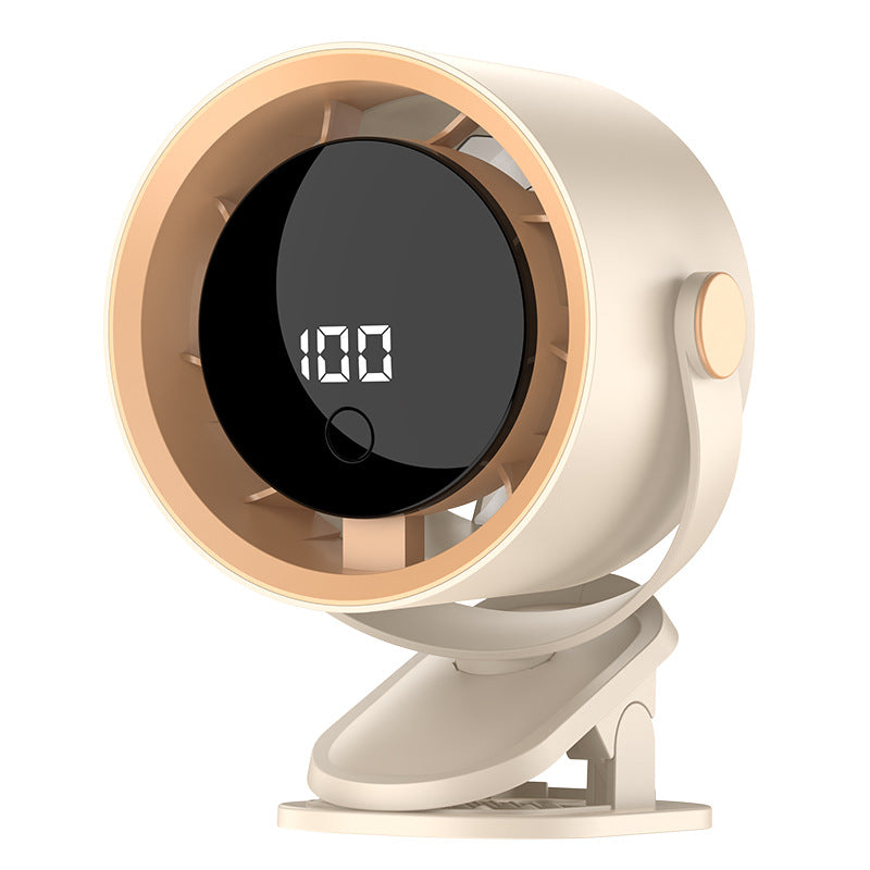 Portable Digital Display Rechargeable Fan