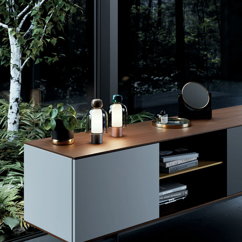 Portable Dimmable Glass Table Lamp