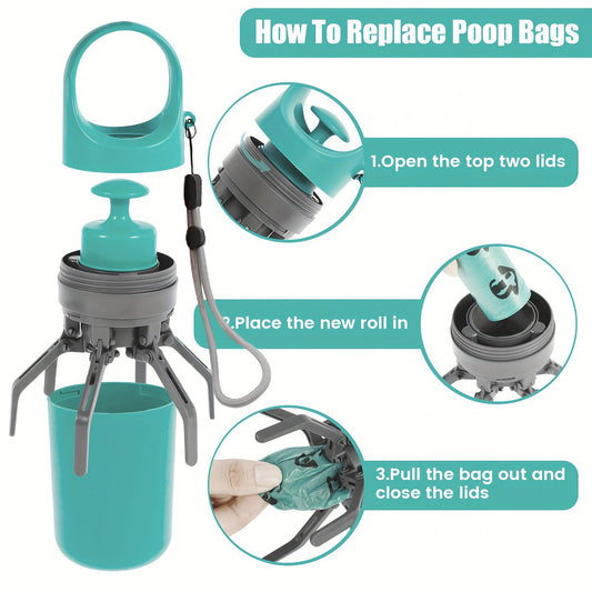 Portable Dog Waste Picker with Bag Dispenser