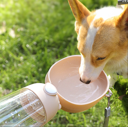 Portable Dog Water Bottle – Travel Bowl & Food Container for Pets