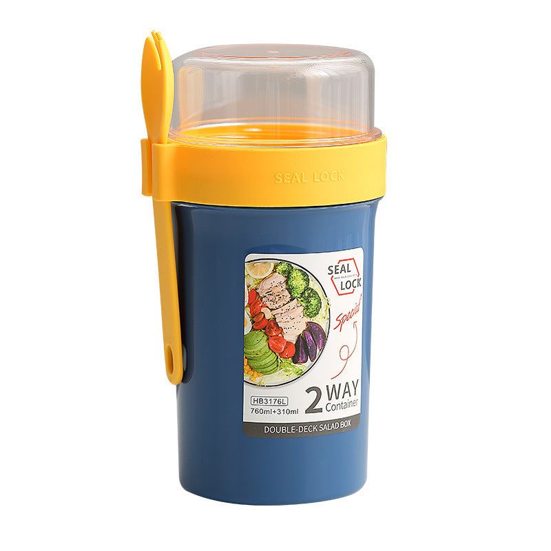 Portable double-layer breakfast cup