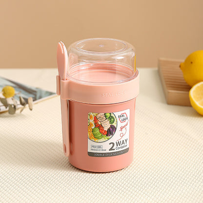 Portable double-layer breakfast cup