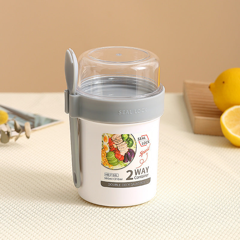Portable double-layer breakfast cup