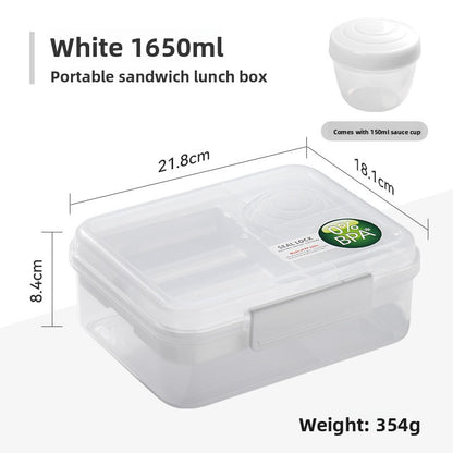 Portable Double-Layer Compartment Lunch Box