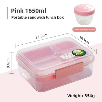 Portable Double-Layer Compartment Lunch Box