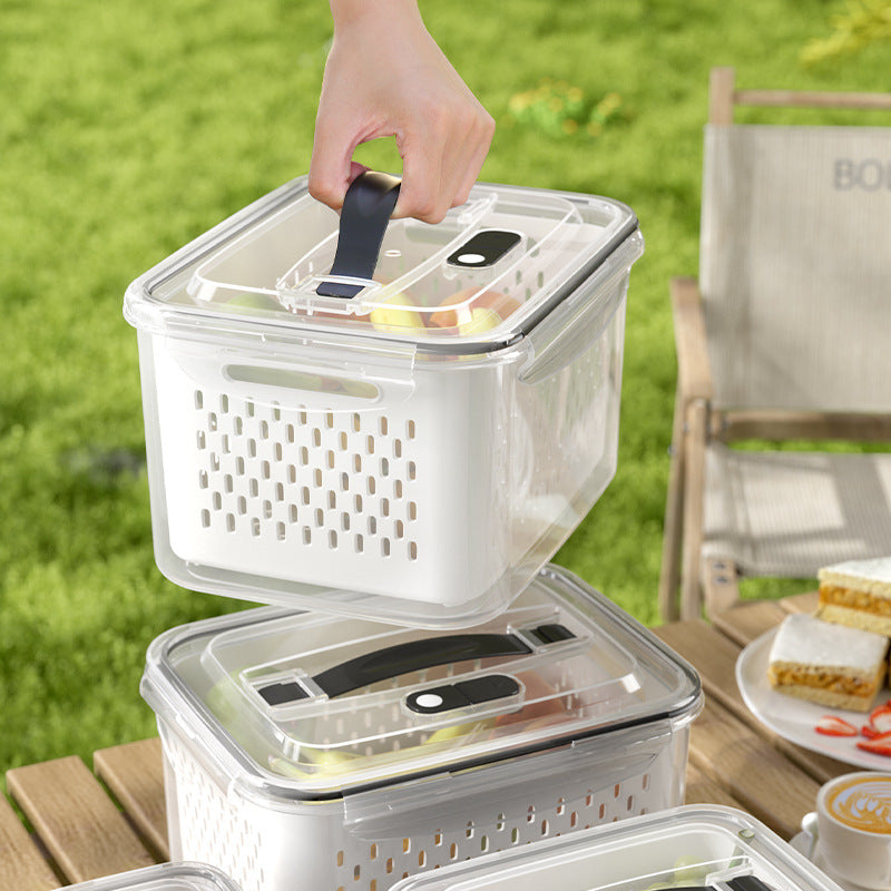 Portable Double Layer Picnic Food Storage Container